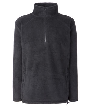 PILE MEZZA ZIP (FRUIT OF THE LOOM ) nero